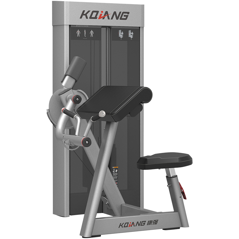 必一运动商用健身房坐姿二头肌弯举训练器8007专用力量器械无氧健身器械