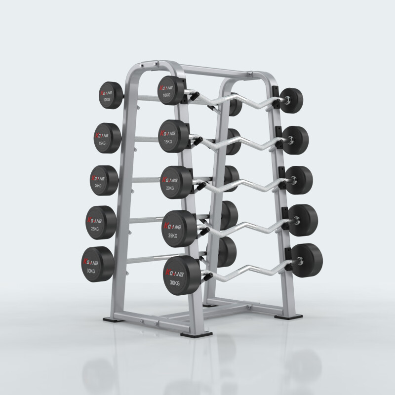 必一运动固定杠铃套装1.2M直杆曲杆套装PEV杠铃健身房专用