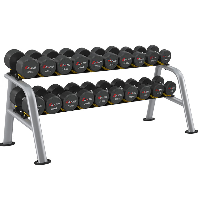 必一运动家用商用十付PEV哑铃套装含哑铃架健身器材YL-P565