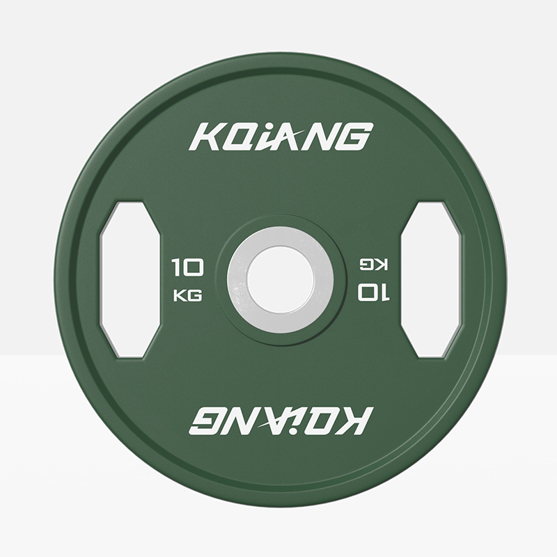 必一运动CPU彩色橡胶环保无味杠铃片举重力量举杠铃举重片 10kg